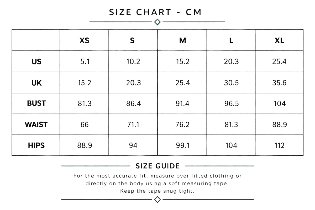 Size Chart CM