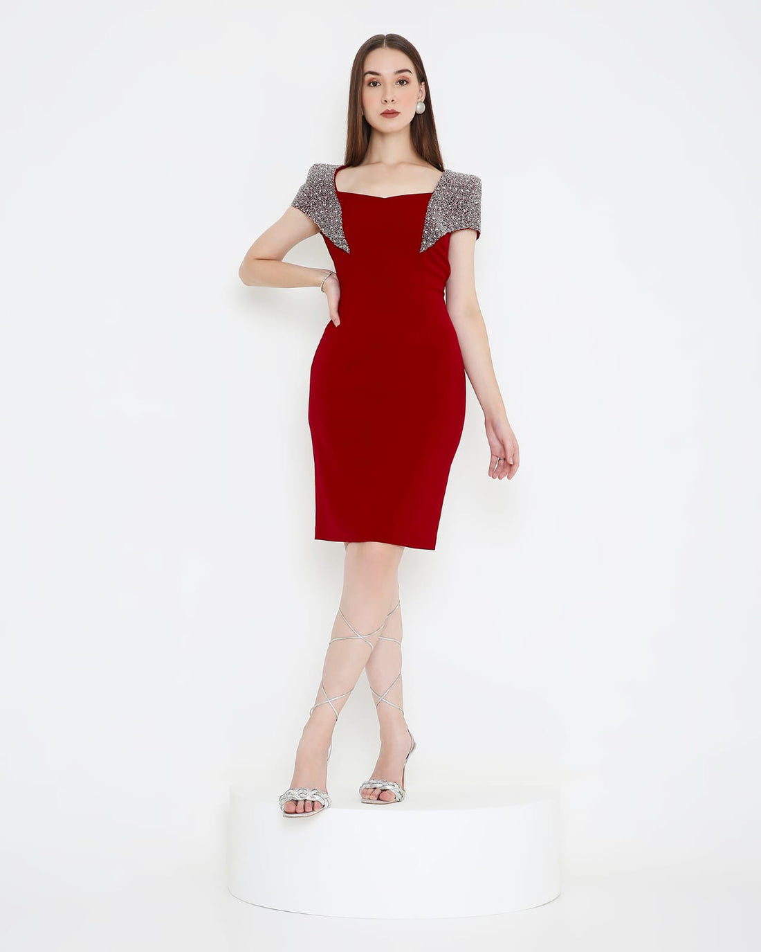 Maroon Bodycon Dress