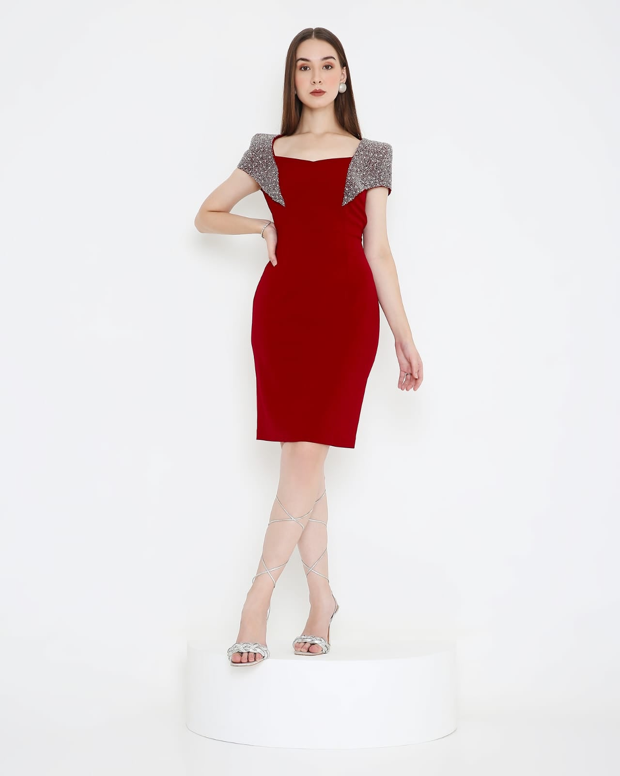 Maroon Bodycon Dress