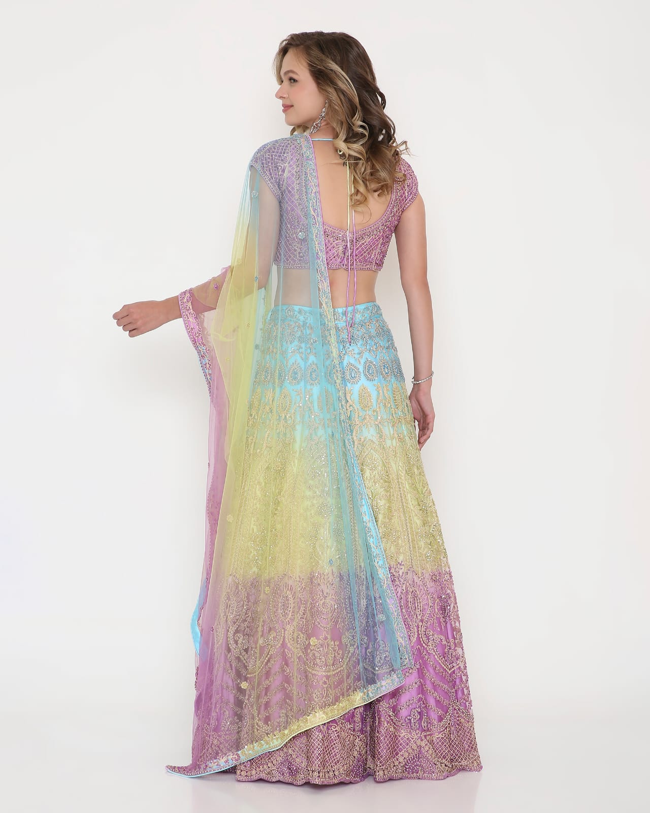 Pastel Royale Ombre Embellished Lehenga Set
