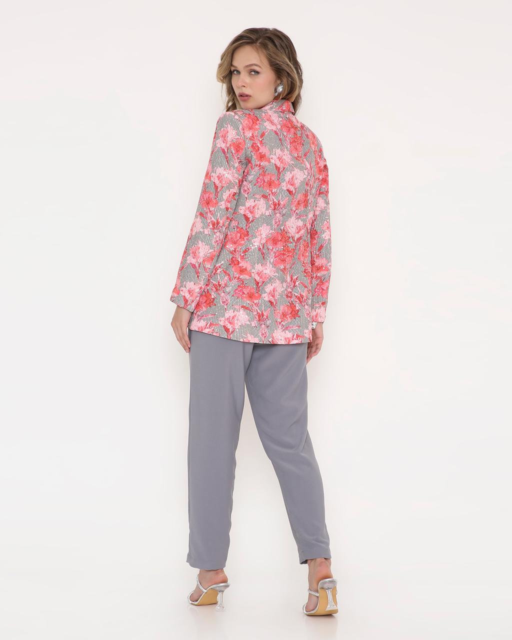 Rosé Bloom Floral Blazer Co-Ord Set