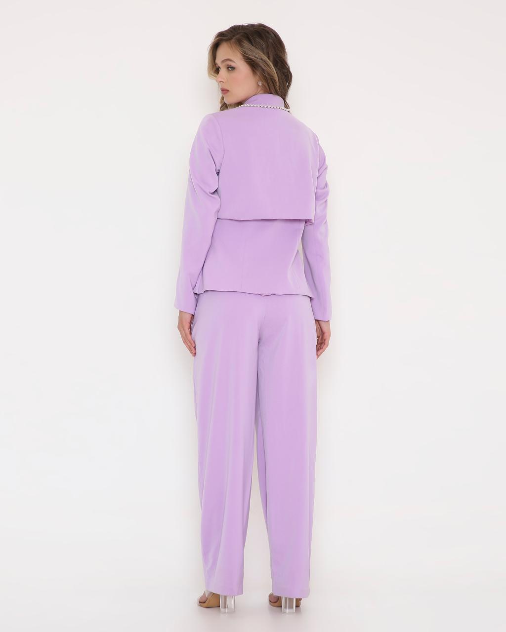 Lilac Luxe Pearl-Trimmed Co-Ord Set