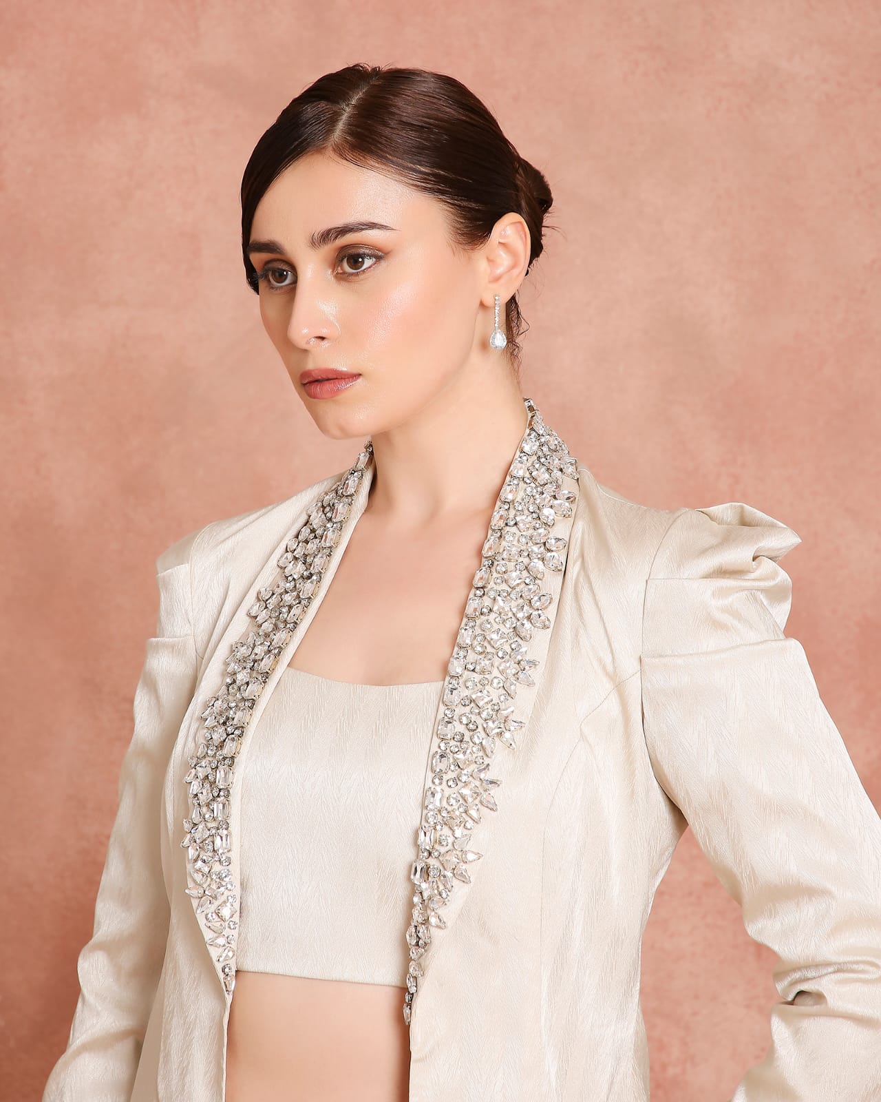 Ivory Embroidered Co-Ord Set
