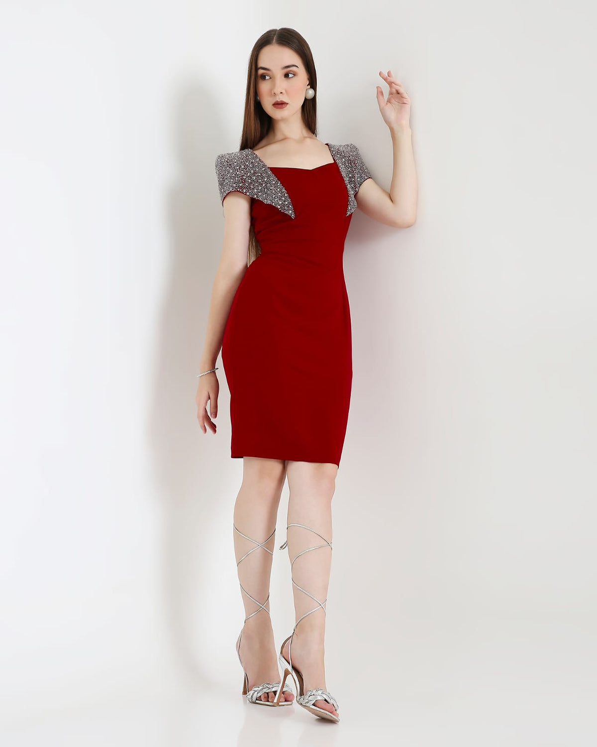 Maroon Bodycon Dress