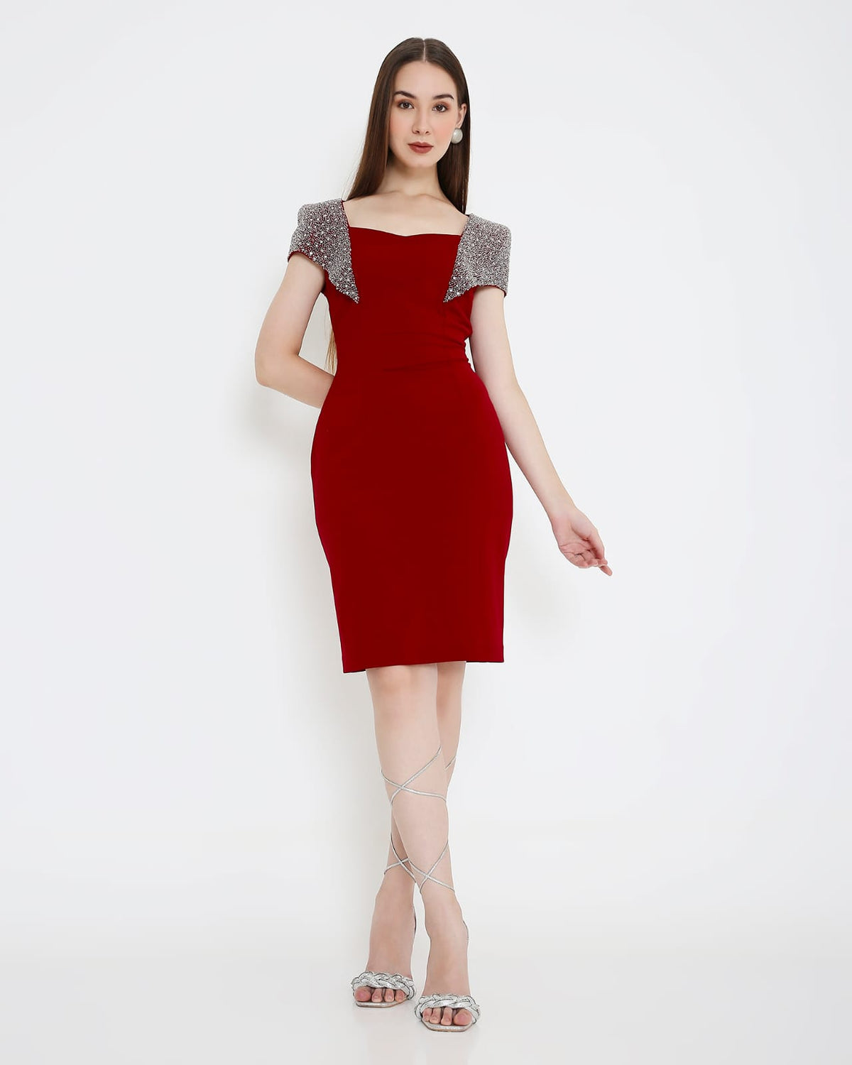 Maroon Bodycon Dress